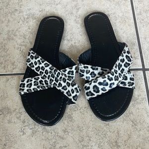 Leopard print sandals